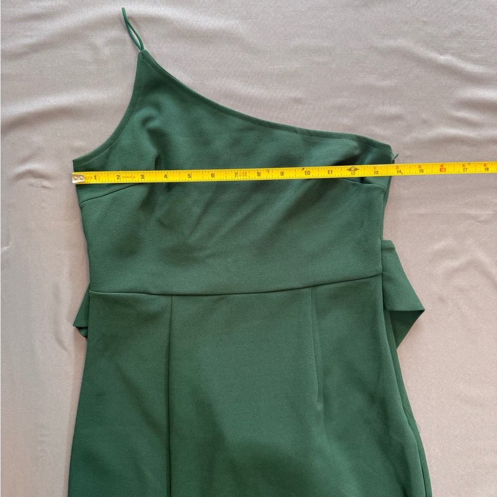 Hello Molly Emerald One-Shoulder Midi Dress Size 4 Wedding Guest - Picture 5 of 6